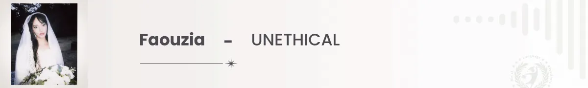 آهنگ انگلیسی UNETHICAL از Faouzia